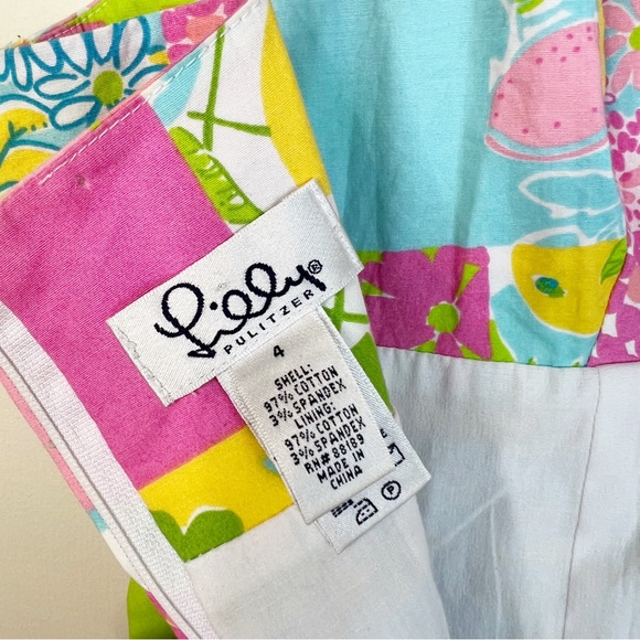 Vintage Lilly Pulitzer Patchwork Dress Size 4 - Picture 2 of 12